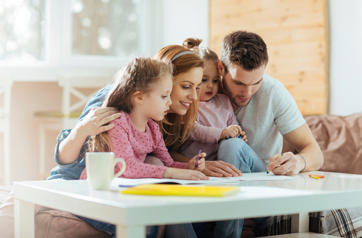 Parents reading with children